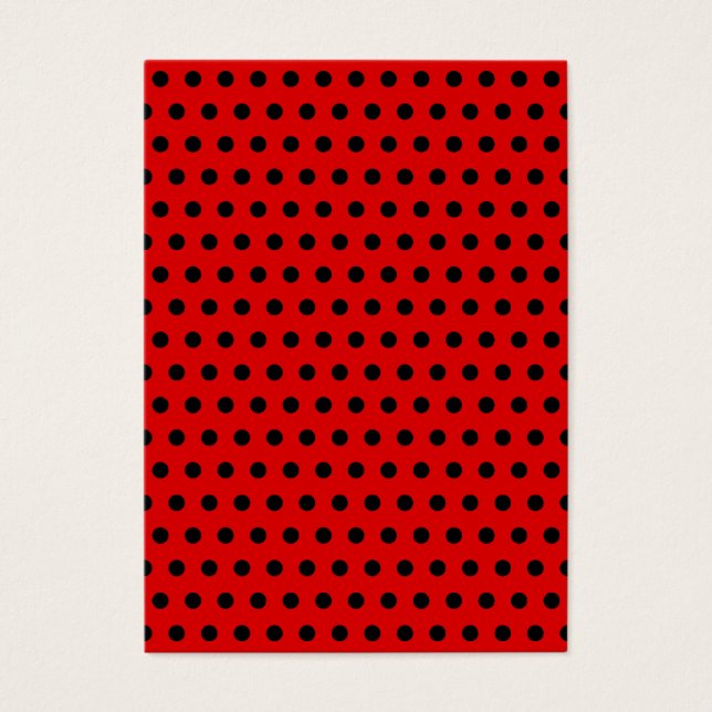Rot und Schwarz Polka Dot Muster. Spotty. (Vorderseite)
