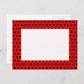 Rot und Schwarz Polka Dot Muster. Spotty. Postkarte (Vorne/Hinten)