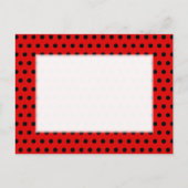 Rot und Schwarz Polka Dot Muster. Spotty. Postkarte (Vorderseite)