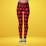 Rot und Schwarz Polka Dots Trendy Leggings<br><div class="desc">Rot und Schwarz Polka Dots trendige Leggings Trendy Moderne roten und schwarzen Polka Dots trendy Leggings</div>