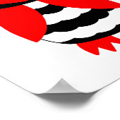 Rot und Schwarz Poster (Ecke)