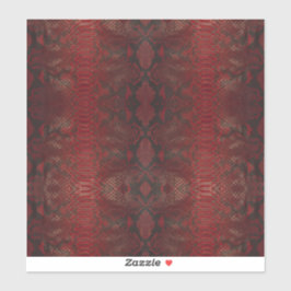 Rot und Schwarz-Python-Print Aufkleber