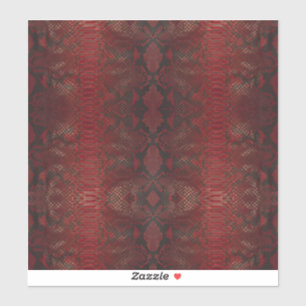 Rot und Schwarz-Python-Print Aufkleber