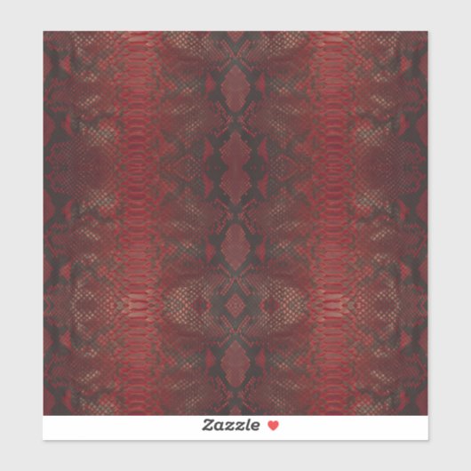 Rot und Schwarz-Python-Print Aufkleber (Blatt)