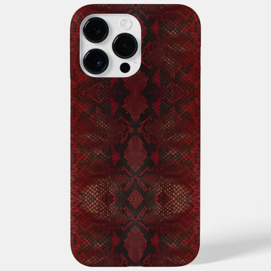 Rot und Schwarz-Python-Print Case-Mate iPhone Hülle (Rückseite)