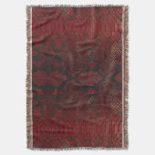 Rot und Schwarz-Python-Print Decke (Vorderseite Vertikal)