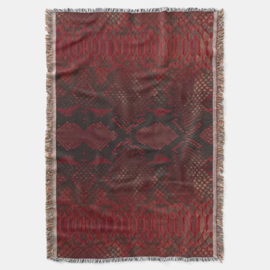 Rot und Schwarz-Python-Print Decke (Vorderseite Vertikal)