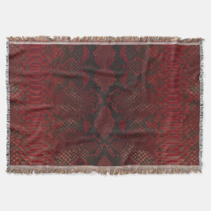 Rot und Schwarz-Python-Print Decke