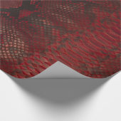 Rot und Schwarz-Python-Print Geschenkpapier (Ecke)