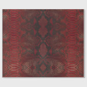 Rot und Schwarz-Python-Print Geschenkpapier (Flach)
