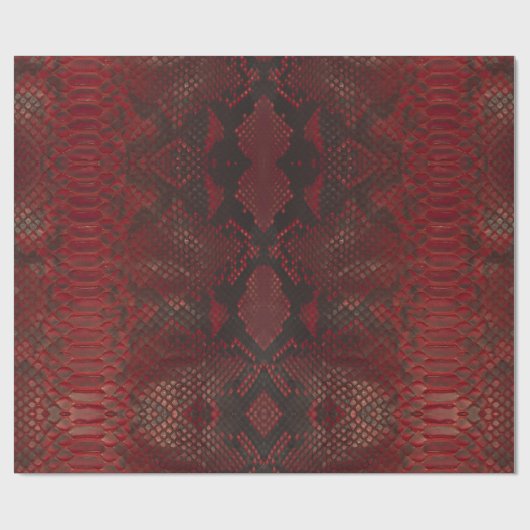 Rot und Schwarz-Python-Print Geschenkpapier (Flach)
