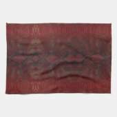 Rot und Schwarz-Python-Print Geschirrtuch (Horizontal)