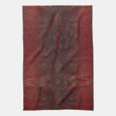 Rot und Schwarz-Python-Print Geschirrtuch (Vertikal)