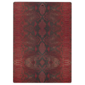 Rot und Schwarz-Python-Print Klemmbrett (Rückseite)