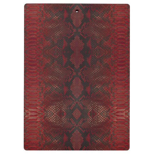 Rot und Schwarz-Python-Print Klemmbrett (Rückseite)