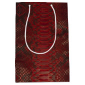 Rot und Schwarz-Python-Print Mittlere Geschenktüte (Vorderseite)