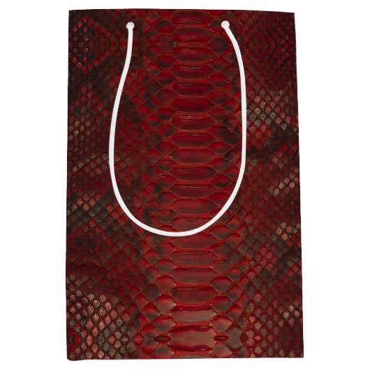 Rot und Schwarz-Python-Print Mittlere Geschenktüte (Vorderseite)