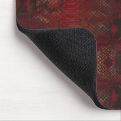 Rot und Schwarz-Python-Print Mousepad (Ecke)