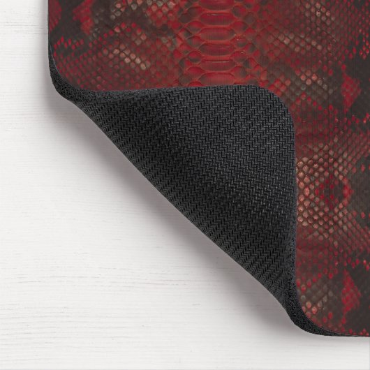 Rot und Schwarz-Python-Print Mousepad (Ecke)