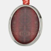 Rot und Schwarz-Python-Print Ornament Aus Metall (Links)