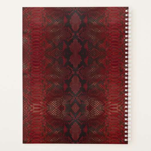 Rot und Schwarz-Python-Print Planer (Rückseite)