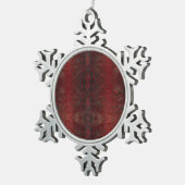 Rot und Schwarz-Python-Print Schneeflocken Zinn-Ornament (Rechts)