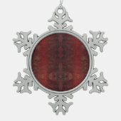 Rot und Schwarz-Python-Print Schneeflocken Zinn-Ornament (Vorderseite)
