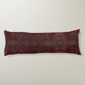 Rot und Schwarz-Python-Print Seitenschläferkissen (Rückseite)