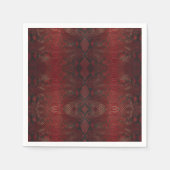 Rot und Schwarz-Python-Print Serviette (Vorderseite)