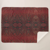Rot und Schwarz-Python-Print Sherpadecke (Vorderseite (Horizontal))