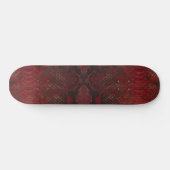 Rot und Schwarz-Python-Print Skateboard (Horizontal)