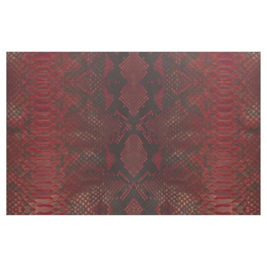 Rot und Schwarz-Python-Print Stoff (Yard (91,4 cm))
