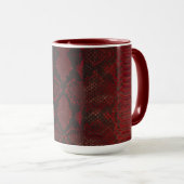 Rot und Schwarz-Python-Print Tasse (VorderseiteRechts)