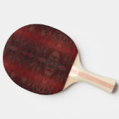 Rot und Schwarz-Python-Print Tischtennis Schläger (Seitenansicht)