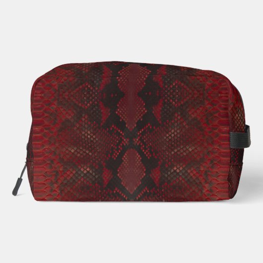 Rot und Schwarz-Python-Print Waschbeutel (Rückseite)