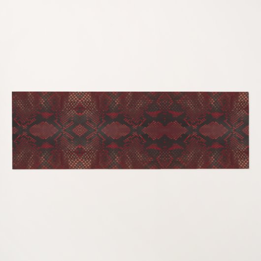 Rot und Schwarz-Python-Print Yogamatte (Rückseite (Horizontal))