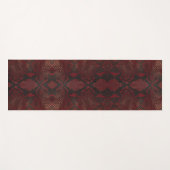 Rot und Schwarz-Python-Print Yogamatte (Vorderseite (Horizontal))