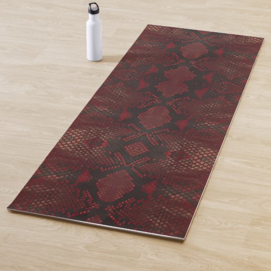 Rot und Schwarz-Python-Print Yogamatte (Beispiel)