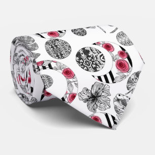 Rot und Schwarz, Quilt, Patchwork, rustikal, moder Krawatte