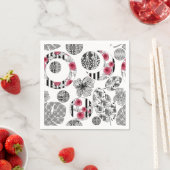 Rot und Schwarz, Quilt, Patchwork, rustikal, moder Serviette (Beispiel)