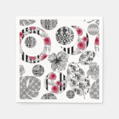 Rot und Schwarz, Quilt, Patchwork, rustikal, moder Serviette (Vorderseite)