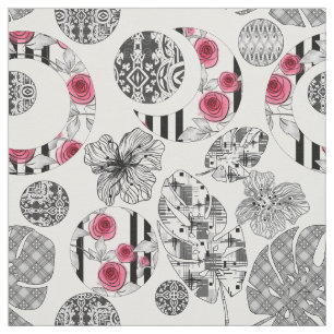 Rot und Schwarz, Quilt, Patchwork, rustikal, moder Stoff