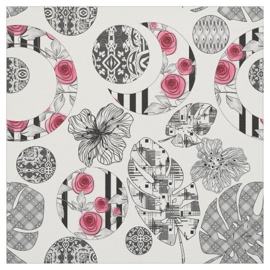 Rot und Schwarz, Quilt, Patchwork, rustikal, moder Stoff (Muster)