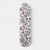 Rot und Schwarz, Quilt, Patchwork Skateboard (Vorne)