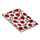 Rot und Schwarz Rose SpiralNotebook Notizblock (Rechte Seite)