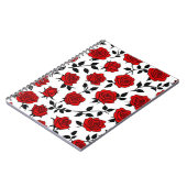 Rot und Schwarz Rose SpiralNotebook Notizblock (Linke Seite)