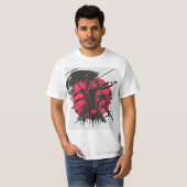 Rot und Schwarz Samurai T-Shirt (Vorne ganz)