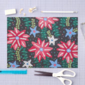 Rot und Schwarz Seidenpapier (Handwerk)