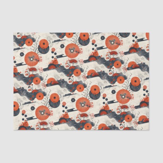 Rot und Schwarz Seidenpapier (Vorderseite)