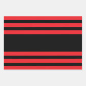 Rot und Schwarz Stilvoll Geschenkpapier Set (Vorderseite)